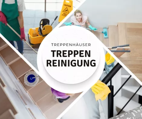 Treppenreinigung im ganzen Bürocenter.